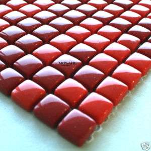 Glasmosaik Fliesen Mosaik Rot Mix 12x12x6mm   0,090m²  