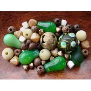 Maddys afrikanische Perlen Bronze Mali Birnel alte Millefiori  