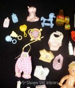 RARE Barbie Baby Kelly Doll Nursery Layette Accessory Lot Toys Food 