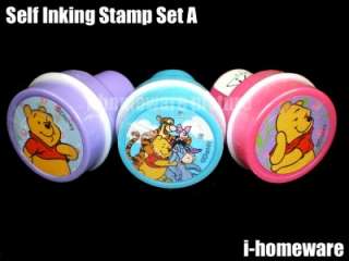 Winnie Pooh Disney Self Inking Stamps 3x Stampers W846  