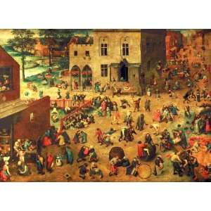 Kunstreproduktion Pieter Bruegel der Ältere Kinderspiele 80 x 58 