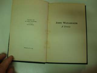   of john wanamaker a study by joseph h appel this unusual book is a