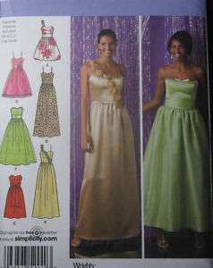 Simplicity Misses Dress Pattern 2440~Party~Prom~Evening~Formal~Special 