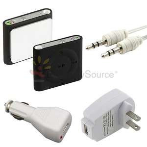 Soft Cover Case Skin+2 Charger+Cable Lead Cord For Apple iPod shuffle 