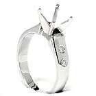   Mount Cathedral Engagment Ring 14K Setting Solitaire White Gold 4 9