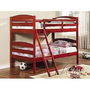  Acme Furniture Cherry Finish Bunk Bed 02540