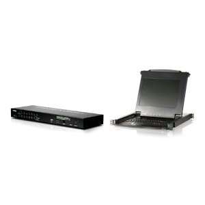  Aten KVM Kit. KIT 16PORT PS2 USB KVM OVER IP AND 17IN LCD 