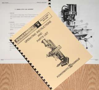 POWERMATIC 10 Hollow Chisel Mortiser Op/Parts Manual  