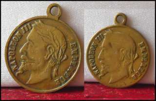 Médaille c 1870, cuivre, 20mm 3g env, non signé, en très bon état 