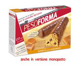 PESOFORMA 12 BARRETTE GUSTO CARAMELLO PASTO SOSTITUTIVO DIMAGRIRE 