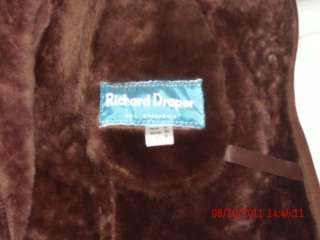 Ladies RICHARD DRAPER Real Leather SHEEPSKIN Jacket Coat  SIZE UK 12 
