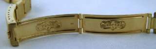 Rolex Factory Solid 14kt Yellow Gold Oyster Rivet Bracelet 19mm 7205 