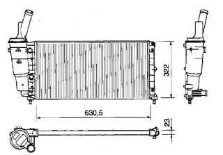   Radiateur eau Fiat Punto 75 1.2I 16V 10/97 