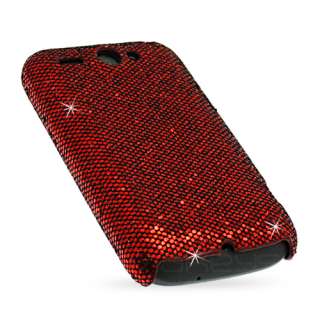 Red Sparkle Glitter Hard Case for HTC Wildfire  