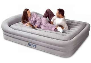 INTEX Queen Bed Inflatable Airbed Guest Mattress +Pump  