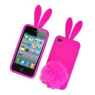 Iphone 4 Silicone Rabbit Ear 3d Pink Case Cover ~Usa Seller~ (Att 
