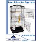 LIBERTA 2 DOOR LOTUS BLACK BIRD CAGE 92x46x36cm METAL61