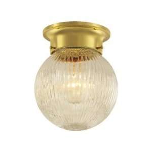  AZM Clear Ribbed Glass Globe Ceiling Fixture Everything 