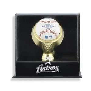  Wall Mounted Gold Ring Baseball Astros Logo Display Case 