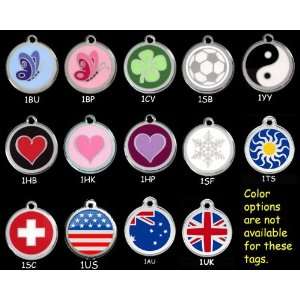   Stainless Steel with Enamel Pet ID Tag   Small Dog 