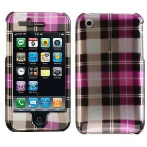   Cover (Pink, Black, Brown Check / Checkers) + Free Screen Protector