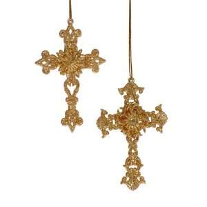   Glittered Religious Cross Christmas Ornament #2612506
