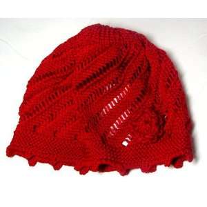  Infant Toddler Summer Hats Cotton Knit Girls Hat Red Size M Baby