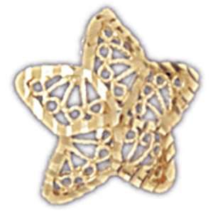  14kt Yellow Gold Filigree Starfish Earrings Jewelry