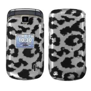 LG VX5600 (Accolade), Black Leopard (2D Silver) Skin Phone Protector 