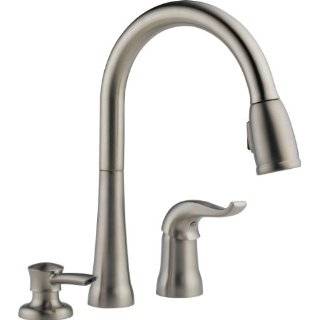 Delta 16970 SSSD DST Single Handle Pull Down Kitchen Faucet with Soap 