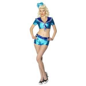  Smiffys Blue Sailor Girl Lady Fancy Dress Costume/Outfit 