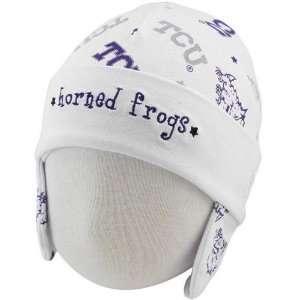 New Era Texas Christian Horned Frogs (TCU) Infant White Ski Knit Baby 