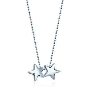  Woo Little Signs Sterling Silver Twin Stars (Gemini) Pendant, 16