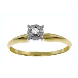   (ct, cttw, ctw) Round Cut Diamond 14k Gold Solitaire Engagement Ring