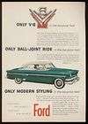 1955 green ford crestline victoria coupe vintage car ad expedited