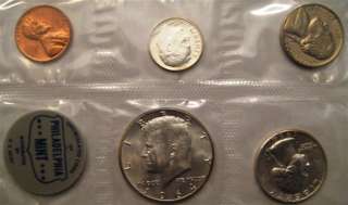 US Mint 1964 Uncirculated Philadelphia and Denver Coin Sets  