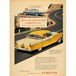  1956 Ad Vintage Ford Fairlane Fordor Victoria V8 Cars 