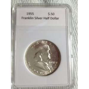   1955 P Franklin Silver Half Dollar Certified by SGS 