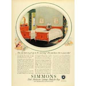  1925 Ad Bed Simmons Bedroom Furniture Antiques Twin 