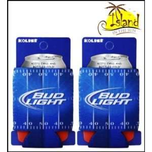  (2) Bud Light Football Beer Can Kaddy Koozies Cooler 