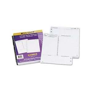  Looseleaf Planner Refill, Two Pages Per Day, 8 1/2 x 11 