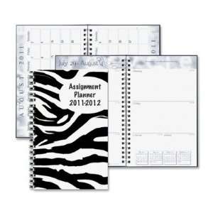   Weekly Assignment Planner, Wirebound, 13 Mos, 5x8, Zebra Color, 2012