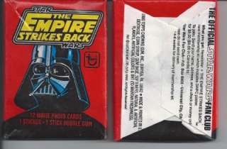 EMPIRE STRIKES BACK UNOPENED CARD PACK FROM BOX SERIES I  