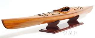Cedar Strip Built Kayak Wood Display Canoe Model 41  