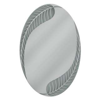 Zoomed Style Selections 36H x 24W Oval Framless Mirror with 