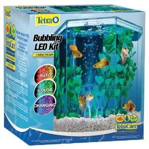    Tetra Hexagon Aquarium Kit with LED Bubbler, 1 Gallon