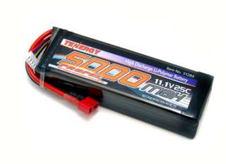 11.1v 5000mAh 25C LIPO RC Battery Pack w/ Deans 844949019354  