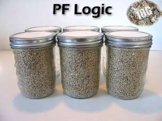 PF Logic PINT 10G Mushroom Grow Substrate Jars 6 pack  