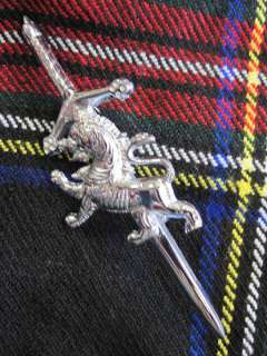 Rampant Lion Kilt Pin (Chrome Finish) kilt wear accessory  