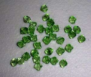 Acrylic/Plastic Green 6mm Bicone Beads   500+  